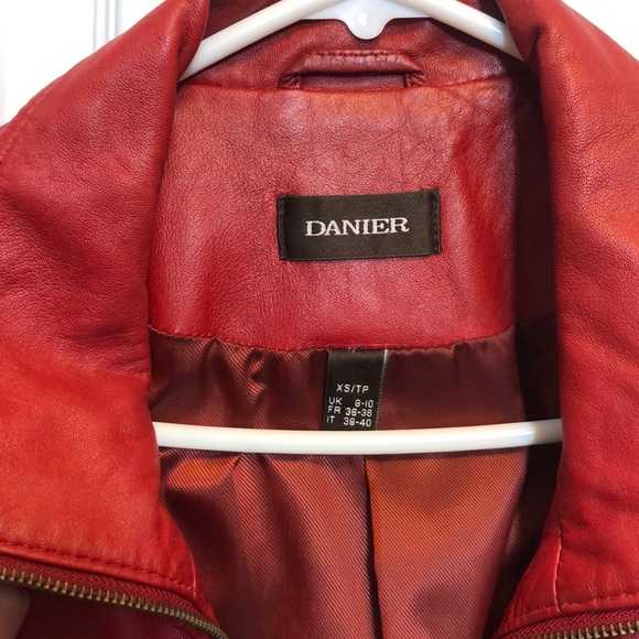 Danier | Jackets & Coats | Danier Red Leather Jacket | Poshmark